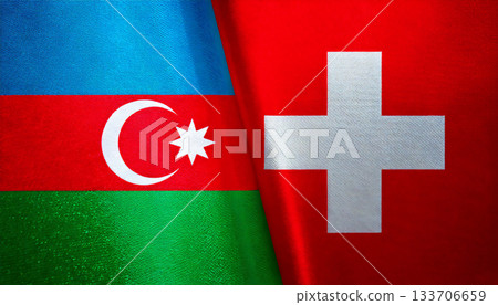 瑞士國旗和亞塞拜然國旗 133706659