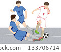 Soccer match high school students 133706714