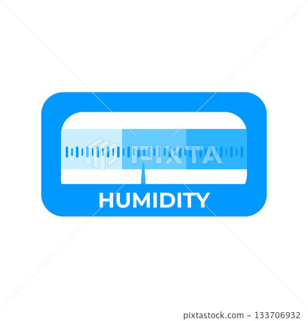 Hygrometer, Humidity meter, Climate control tool. Vector illustration. 133706932