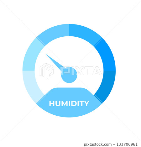 Hygrometer, Humidity meter, Climate control tool. Vector illustration. Hygrometer, Humidity meter, Climate control tool. Vector illustration. 133706961