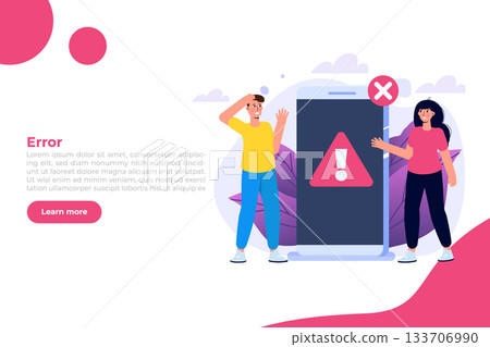 Concept operating system warning error. Vector illustration 133706990