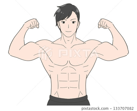 肌肉男的插圖 133707082