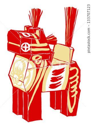 Traditional Miharu Koma Black Horses, Brush-painted and Two-Color Painted 133707123