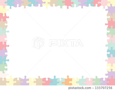 Jigsaw Puzzle Frame Pastel Jigsaw Puzzle Frame Pastel 133707256