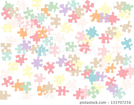 玫瑰粉彩拼圖 133707258