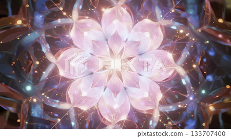 夢幻般的粉紅萬花筒抽象背景插畫素材 133707400