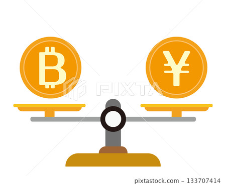 貨幣圖示：比特幣虛擬貨幣 133707414