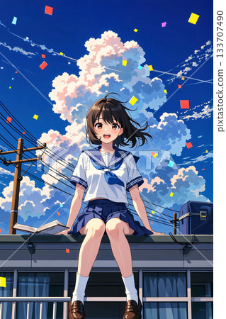 一個透過閱讀激發想像力的女孩 133707490