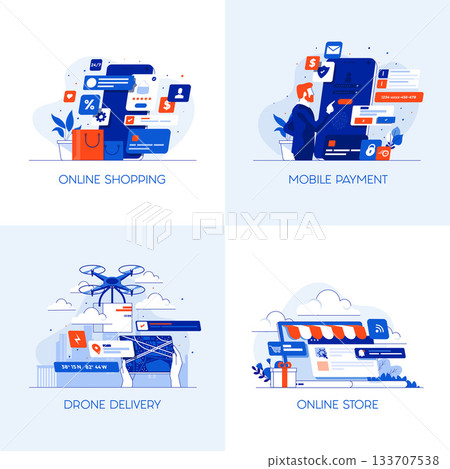 Flat Designed Conceptual Icons 4 Flat Designed Conceptual Icons 4 133707538