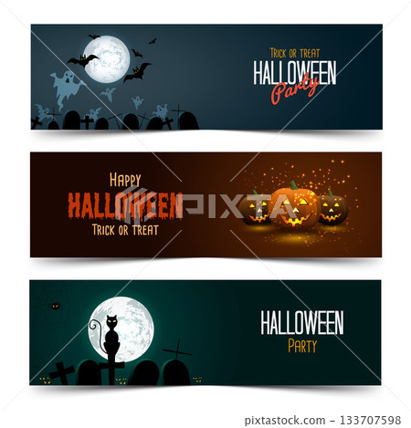 Halloween banners 133707598