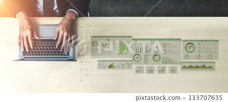 Eco sustainability and carbon emission dashboard Parse 133707635