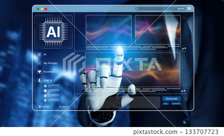 AI Generates Images via Colorful Generative Art Platforms Spline 133707723