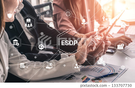 ESOP incentive system and employee growth program concept Parse 133707730