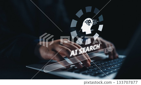 AI Search Engine and Intelligent Data Retrieval User Interface Elide 133707877