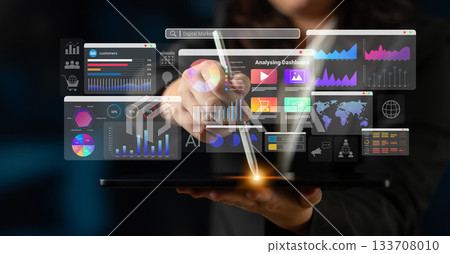 Digital marketing analytics dashboard interface Parse 133708010