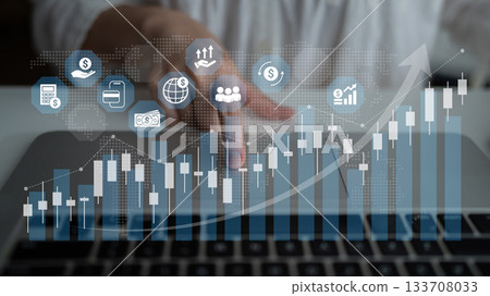 Financial growth and investment strategy analytics concept Parse Financial growth and investment strategy analytics concept Parse 133708033