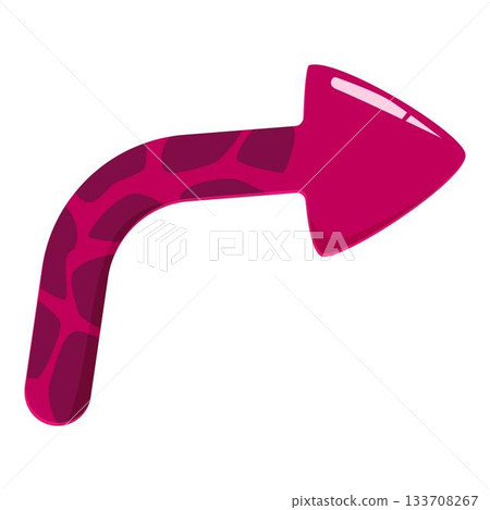 Pink arrow pointing right with giraffe skin texture Pink arrow pointing right with giraffe skin texture 133708267