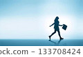 行走的人的剪影插圖 133708424