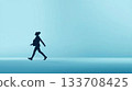 行走的人的剪影插圖 133708425