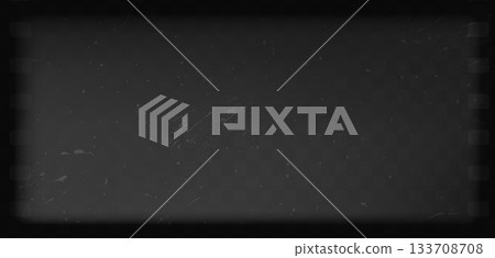 Vintage film grain filter. Retro camera textures for photography with distressed overlay. Aged and gritty backgrounds or borders. Dark and grainy effect with dust and scratches. Vector illustration 133708708