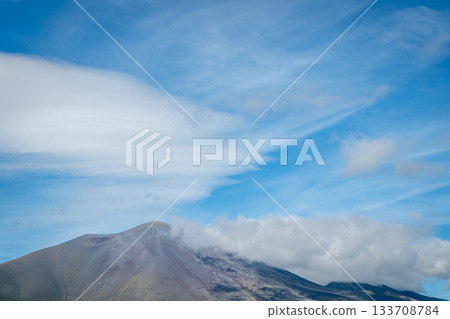 Mount Asama and the clear blue summer sky seen from Asama Ranch (Naganohara Town, Gunma Prefecture) Mount Asama and the clear blue summer sky seen from Asama Ranch (Naganohara Town, Gunma Prefecture) 133708784