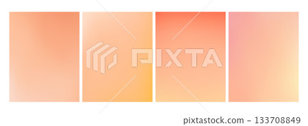 Peach fuzz. Set of vector gradient backgrounds in trendy light warm color of the year. For covers, wallpapers, branding, social media and other modern projects. Peach fuzz. Set of vector gradient backgrounds in trendy light warm color of the year. For covers, wallpapers, branding, social media and other modern projects. 133708849