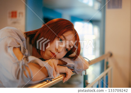 The expression of a pensive woman in her 20s gazing at her boyfriend The expression of a pensive woman in her 20s gazing at her boyfriend 133709242