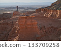 The Breathtaking and Stunning Landscape of Desert Cliffs and Vast Valleys 133709258