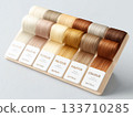 Plate with embedded hair color sample samples 133710285