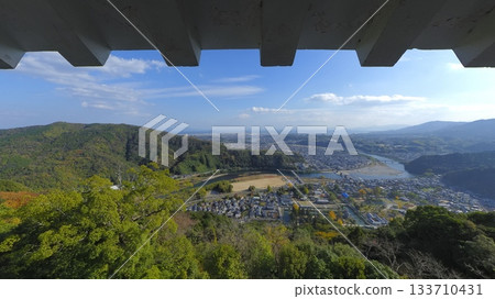 從岩國城1號塔眺望岩國市區 從岩國城1號塔眺望岩國市區 133710431