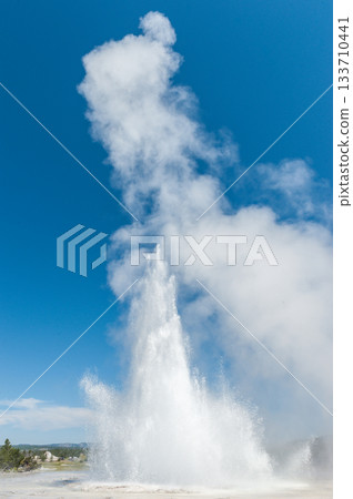Geyser eruption in Yellowstone Geyser eruption in Yellowstone 133710441