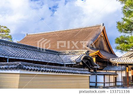 京都府京都市東山區北條建仁寺的冬季景色 133711336