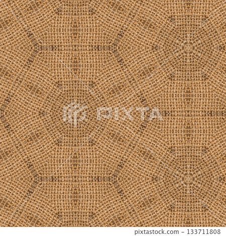 Rustic Jute Fabric Pattern with Woven Burlap Texture craft background. Natural Jute Sack. Organic Burlap Texture for any fashion Design Use 133711808
