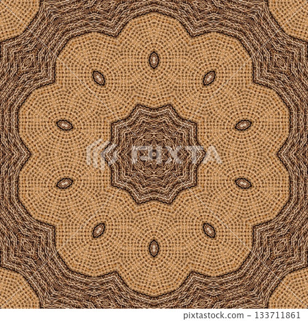 Rustic Jute Fabric Pattern with Woven Burlap Texture craft background. Natural Jute Sack. Organic Burlap Texture for any fashion Design Use 133711861