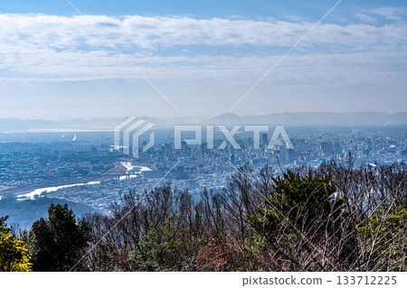 從葛西山眺望冬日岡山市 岡山縣岡山市北區1號 從葛西山眺望冬日岡山市 岡山縣岡山市北區1號 133712225