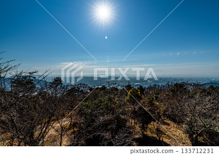 從葛西山眺望冬日岡山市 岡山縣岡山市北區7號 133712231