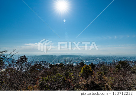 從葛西山眺望冬日岡山市 岡山縣岡山市北區8號 133712232