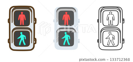 LED pedestrian traffic light (all lit) LED pedestrian traffic light (all lit) 133712368