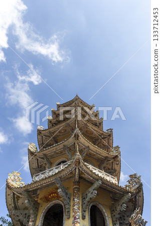 Linh Phuoc Pagoda made of broken glass Linh Phuoc Pagoda made of broken glass 133712453