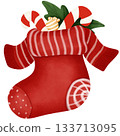 Red sock Christmas  133713095