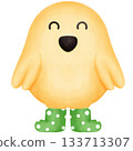Baby bird wearing green boots 133713307