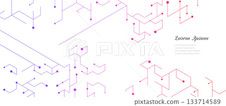 Geometry Abstract Hexagon Circuit Science Technology background 133714589
