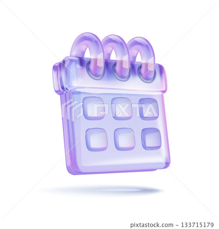 Purple and Transparent Calendar Icon Illustration Purple and Transparent Calendar Icon Illustration 133715179