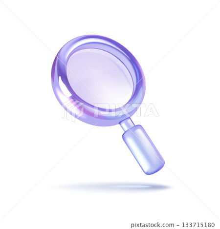 Magnifying Glass Illustration with Blue Tint Magnifying Glass Illustration with Blue Tint 133715180