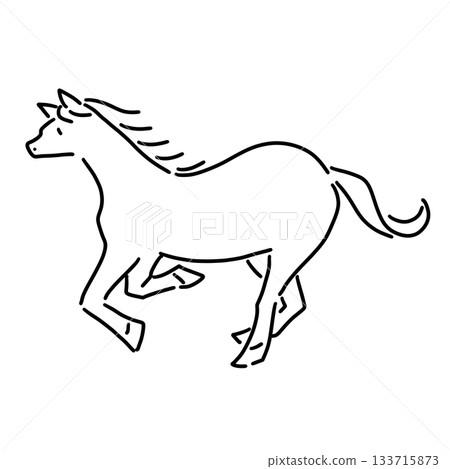 Simple running horse illustration 133715873