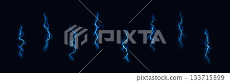 Brilliant Electric Blue Lightning Bolts Brilliant Electric Blue Lightning Bolts 133715899