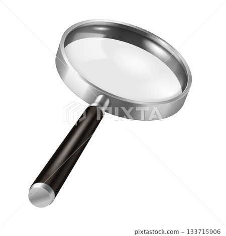 Realistic Illustration of a Magnifying Glass Realistic Illustration of a Magnifying Glass 133715906