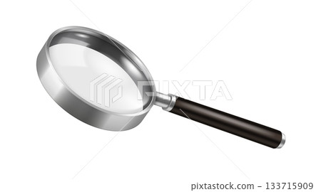 Realistic Magnifying Glass Illustration Realistic Magnifying Glass Illustration 133715909