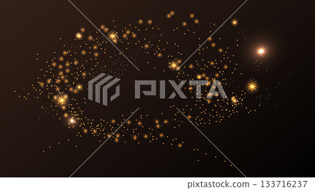 Gold Dust Magic Glitter Shine Flare Light. Perfect for advertising, web design, and marketing projects. Vector illustration. Gold Dust Magic Glitter Shine Flare Light. Perfect for advertising, web design, and marketing projects. Vector illustration. 133716237