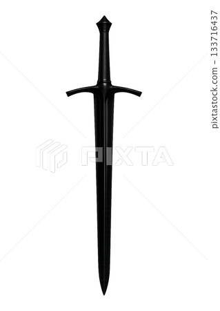 黑色劍，白色背景 133716437